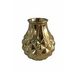 Vaso de Cerâmica Dourado Spike Urban