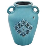 Vaso de Cerâmica Mandala Azul I
