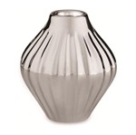 Vaso de Cerâmica Prata 8cm Tadeu Mart