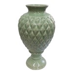 Vaso de Cerâmica Retrô 31Cm Verde - Cerâmica Ana Maria