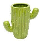Vaso de Cerâmica Verde Long Cactus Urban