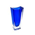 Vaso de Cristal Azul Cobalto Okinawa 8x14x30cm - Bohemia