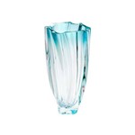 Vaso de Cristal Ecológico Neptun Turquesa 12x30,5cm