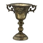 Vaso de Metal 29cm Dourado Envelhecido Espressione