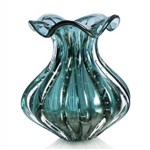 Vaso de Murano Trouxinha São Marcos - Cristal Verde Esmeralda 18cm