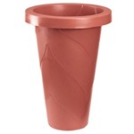 Vaso de Plastico Redondo Roma Coluna Telha Grande 21l 50 5x36cm de Ø