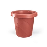 Vaso de Plastico Redondo Roma Coluna Telha Mini 1 7l 20 5x17 5cm de Ø