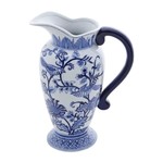 Vaso de Porcelana Azul e Branco 29cm Ramos Prestige