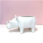 Vaso de Rinoceronte Porcelana Branco