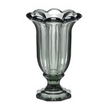 Vaso de Vidro Cinza Florata 23cm