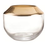 Vaso de Vidro Dourado 9cm Oliver Mart