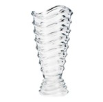 Vaso de Vidro Sodo-Cálcico com Titanio Wave com Pé 41,5cm