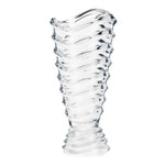 Vaso Decorativa de Cristal Ecológico 41.5cm com Pé Wave Bohemia