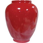 Vaso Decorativo Cerâmica Dedal Le Jazz SolidUrban Vermelho - 25x20x20cm