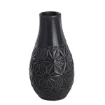 Vaso Decorativo Comprido de Cerâmica Cinza