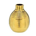 Vaso Decorativo Dourado de Mesa Pequeno
