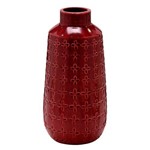 Vaso Decorativo em Cerâmica Vermelho Bordô Grande
