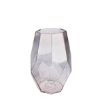 Vaso Decorativo Octagonal Cinza 20,5 Cm