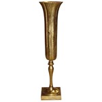 Vaso Dourado em Alumínio Brilhante 82cm X 20cm