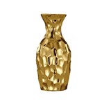 Vaso Dourado em Cerâmica Decoração Medio - 5638