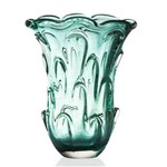 Vaso Grande de Cristal Murano Esmeralda 41cm - São Marcos