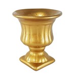 Vaso Grego Decorativo em Cerâmica Dourado 11 Cm Taça