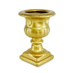 Vaso Grego Decorativo em Cerâmica Dourado 22cm