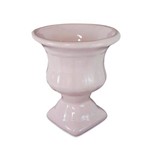 Vaso Grego Decorativo em Cerâmica Rosa Bebê 11 Cm Taça