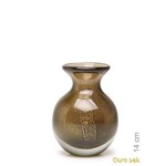 Vaso Mini Nº 3 Fumê com Ouro - Murano - Cristais Cadoro
