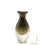 Vaso Mini Nº 2 Preto com Ouro - Murano - Cristais Cadoro