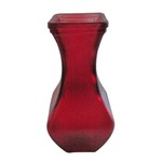 Vaso Morgan de Vidro Vermelho 8x8x23cm - Ledlustre
