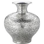 Vaso Mosaico Antique de Alumínio Prestige Cinza 38x38x44cm - Rojemac