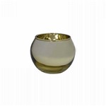 Vaso Potiche Vidro Dourado Lumen Ball 6 Cm