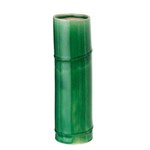 Vaso Verde Cerâmica Bambu 28 X 8,5 Cm