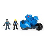 Veículos - Imaginext Dc Super Amigos - Nightwing com Moto Super Potência - Fisher-Price