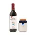 Vela Aromática Olho Grego + Vinho Tinto Rosso Di Montalcino 375ml