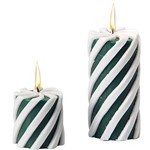 Vela Tradicional Natal Branca e Verde, 2 Unidades - Christmas Traditions