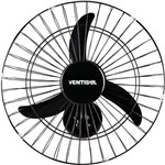 Ventilador de Parede Ventisol Oscilante New Premium Aço Preto 3 Velocidades - 50cm - Bivolt