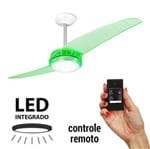 Ventilador de Teto Spirit 203 Verde Neon LED Controle Remoto