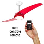Ventilador de Teto Spirit 203 Vermelho Lustre Flat com Controle Remoto Cr01 - 127v