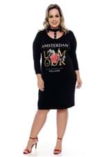 Vestido Amsterdam Preto Plus Size 4925248