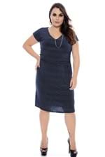 Vestido Azul Poá Plus Size 2900015GG
