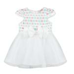 Vestido Baby Festa Poá Candy Color - Off White - Petit Cherie-0-3m
