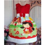 Vestido de Festa Infantil Chapéuzinho Vermelho Luxo