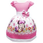 Vestido de Festa Infantil Minnie Baby Rosa