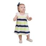 Vestido Feminino Bebê - Rotativo Limão Vestido Verde - Bebê Menina - Cotton - Ref:34509-18-G