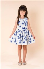 Vestido Infantil com Apliquee Flor Carinhoso Branco - 8