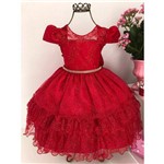 Vestido Infantil Luxo Vermelho Chapéuzinho Vermelho