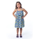 Vestido Infantil Menina com Estampa Abacaxi - Tamanho 3