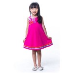 Vestido Infantil Menina Happy Rosa - Tamanho 6